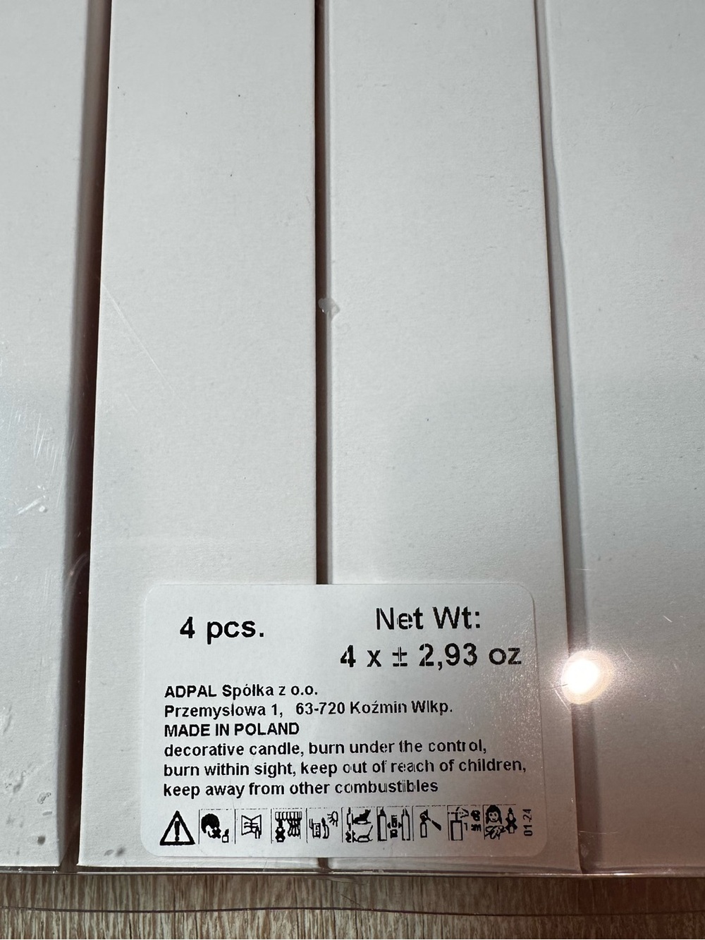 Pink Twisted Taper Candles - Set of 4 - Picture 5 of 5